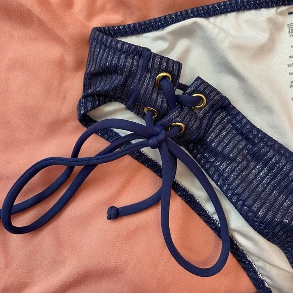 PINK Victoria’s Secret Shiny Blue Bikini - Picture 8 of 16
